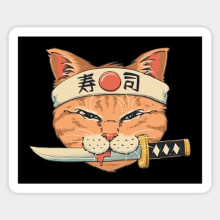 Neko Sushi Catana Sticker